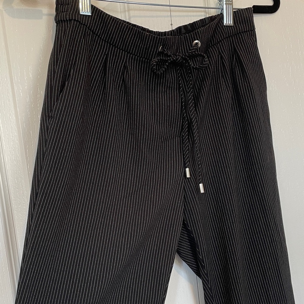 Dynamite Black and White Striped Pants